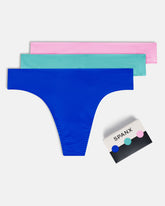 SPANXsmoothâ„¢ Fit-To-You Thong 3-Pack Box | Delphinium/Juniper/Petunia